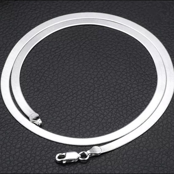 20”NEW 925 STERLING SILVER HERRINGBONE NECKLACE, NICE NECKLACE, CUTE NECKLACE - Picture 2 of 5